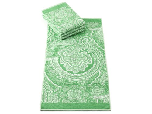 Handtuchset in Grün mit Paisleymuster
